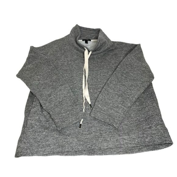 J. Crew gray funnel neck heavyweight wool blend sweatshirt size XL - Picture 9 of 13